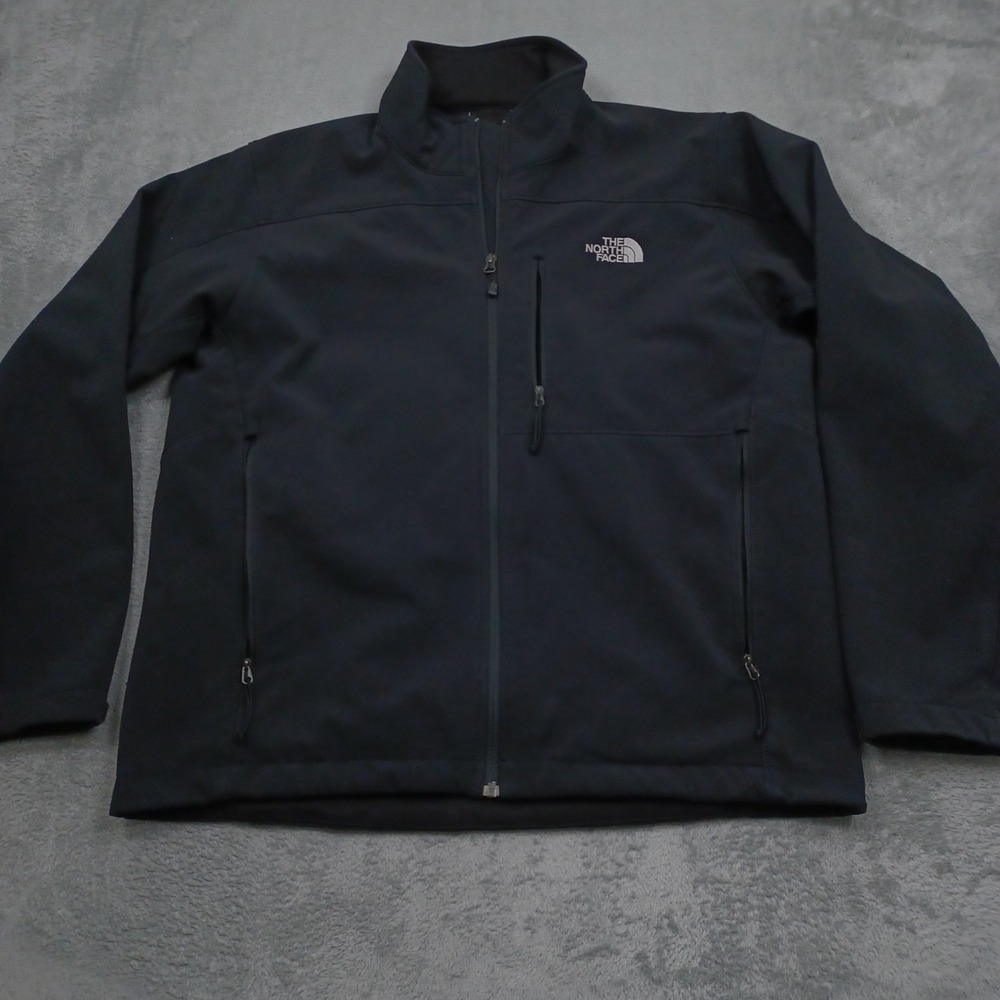 North Face Jacket Mens Large Black Full Zip Outdoor Casual Pockets